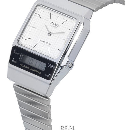 Casio Vintage Analog Digital White Dial Quartz AQ-800E-7A AQ800E-7 Unisex Watch