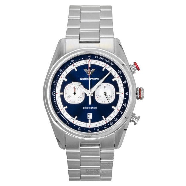Emporio Armani Racer Chronograph Stainless Steel Blue Dial Quartz AR11676 Men's Watch