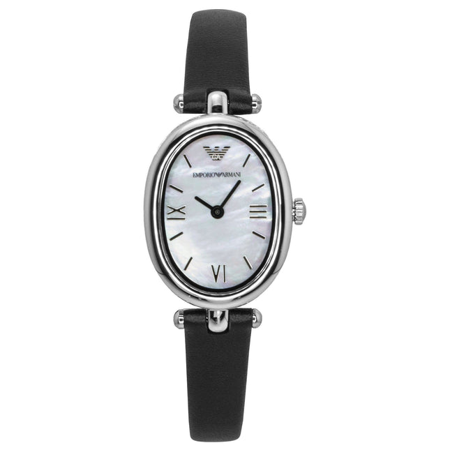 Emporio Armani Sinfonia Leather Strap Mother Of Pearl Dial Quartz AR11778 Women's Watch