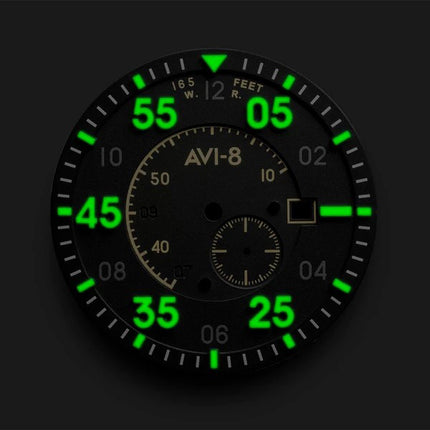AVI-8 Spitfire Type 300 Midnight Chrome Black Dial Automatic AV-4073-33 Men's Watch With Extra Strap