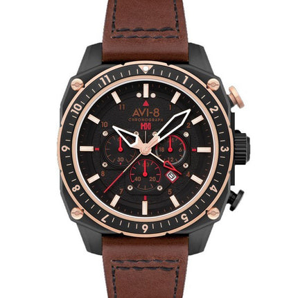 AVI-8 Hawker Hunter Atlas Dual Time Chronograph Jade Black Dial Quartz AV-4100-09 Men's Watch