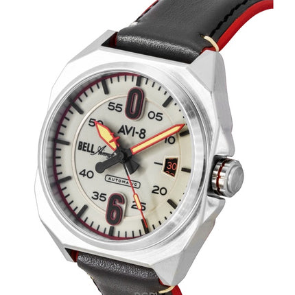 AVI-8 Bell X-1 Machbuster Desert Khaki Leather Strap Light Grey Dial Automatic AV-4115-07 Men's Watch