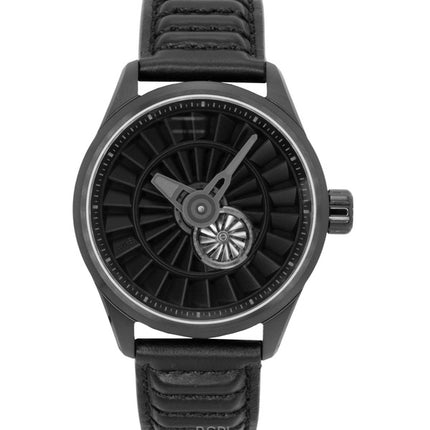 AVI-8 Hawker Hurricane Pegasus Limited Edition Leather Strap Black Dial Automatic AV-4127-01 Men's Watch