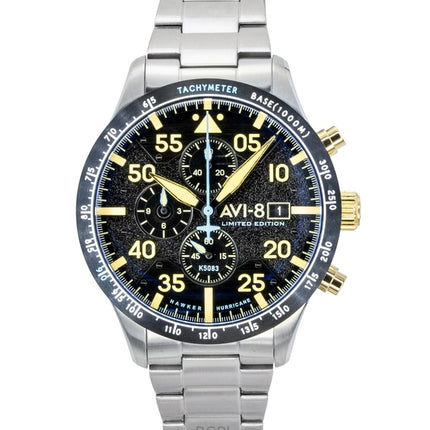 AVI-8 Hawker Hurricane Chronograph Limited Edition Black Dial Quartz AV-4130-11 Men's Watch With Extra Strap