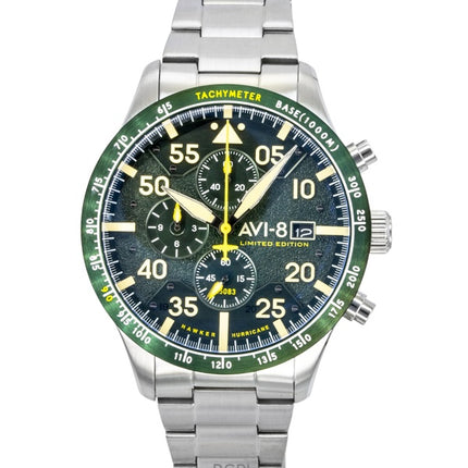 AVI-8 Hawker Hurricane Chronograph Limited Edition Green Dial Quartz AV-4130-33 Men's Watch With Extra Strap