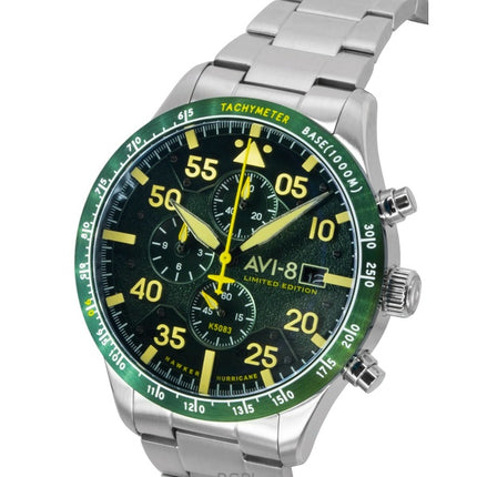 AVI-8 Hawker Hurricane Chronograph Limited Edition Green Dial Quartz AV-4130-33 Men's Watch With Extra Strap