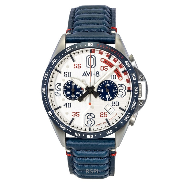 AVI-8 P-51 Mustang Kindelberger Chronograph 85th Anniversary Limited Edition Silver Dial Quartz AV-4143-01 Men's Watch