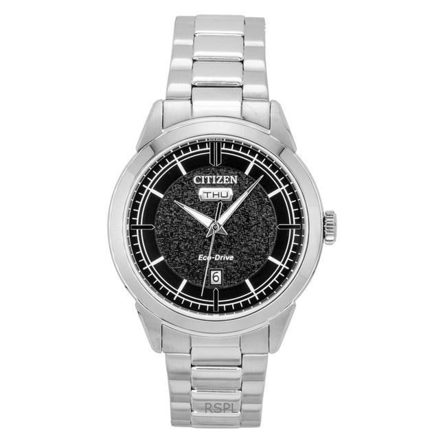 Citizen Eco-Drive Stainless Steel Black Dial AW0151-85E 100M Men's Watch