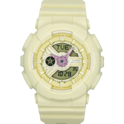 Casio Baby-G Analog Digital Resin Strap Yellow Dial Quartz BA-110AH-9A 100M Women's Watch