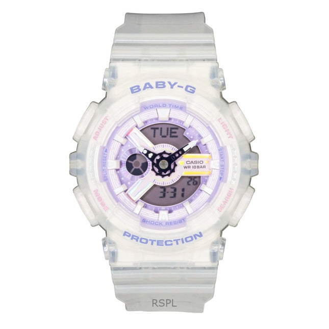 Casio Baby-G Analog Digital Resin Strap Purple Dial Quartz BA-110PS-7A 100M Women's Watch