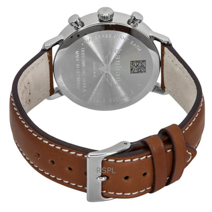 Bauhaus Chronograph Leather Strap Blue Dial Solar 20863 Women's Watch