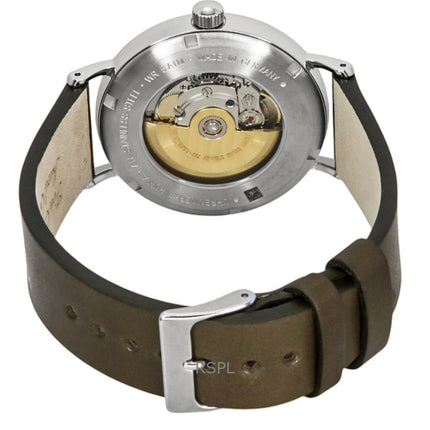 Bauhaus Leather Strap Beige Dial Automatic 21521 Men's Watch