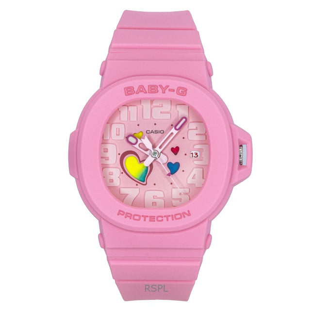 Casio Baby-G Analog Playful Hearts Series Pink Dial Quartz BGA-10-4A 100M Women's Watch