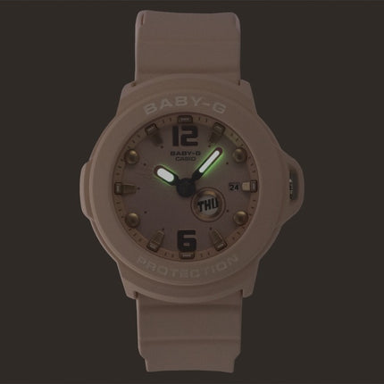 Casio Baby-G Plus Analog Resin Strap Pastel Pink Dial Quartz BGA-15K-4A 100M Women's Watch