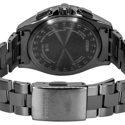 Citizen Attesa Limited Edition Black Titanium Moon Phase Dark Red Dial Eco-Drive BY1005-73Z 100M Men's Watch