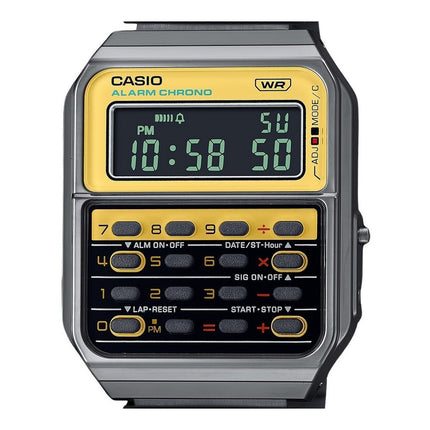 Casio Vintage Heritage Colors Digital Stainless Steel Quartz CA-500WEGG-9B Unisex Calculator Watch