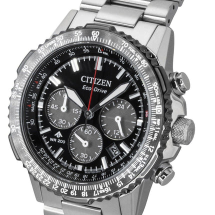 Citizen Promaster Sky Chronograph Stainless Steel Black Dial Eco-Drive CA4664-60E 200M Men's Watch
