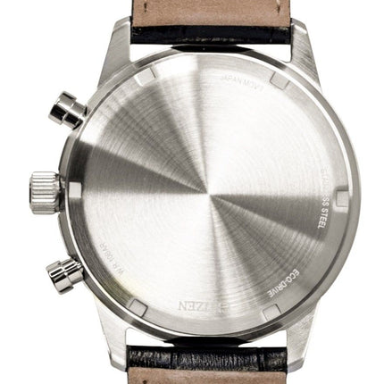 Citizen Eco-Drive Chronograph Leather Strap Green Dial CA4720-01X 100M Men's Watch