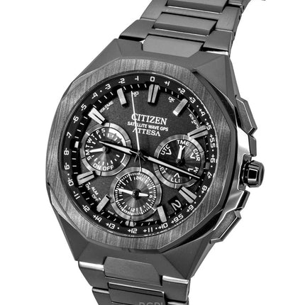 Citizen Eco-Drive Attesa Satellite Wave GPS Super Titanium Black Dial CC4105-69E 100M Men's Watch