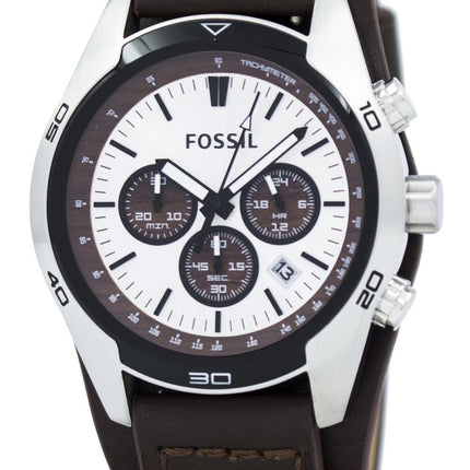 Fossil Cuff Chronograph Tan Leather CH2565 Mens Watch