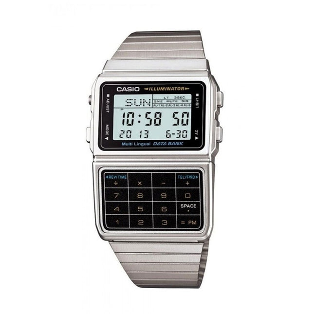 Casio Digital Stainless Steel Data Bank Multi-Lingual DBC-611-1DF DBC-611-1 Mens Watch