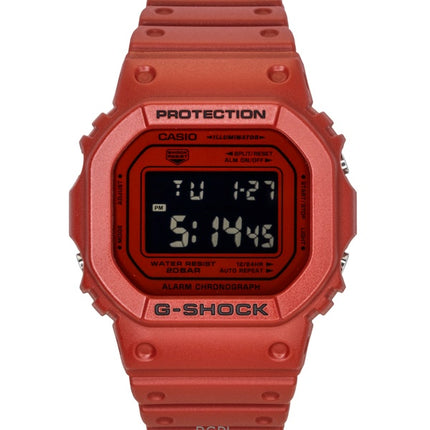 Casio G-Shock Digital Red Bio-Based Resin Strap Quartz DW-5600RRB-4 200M Men's Watch