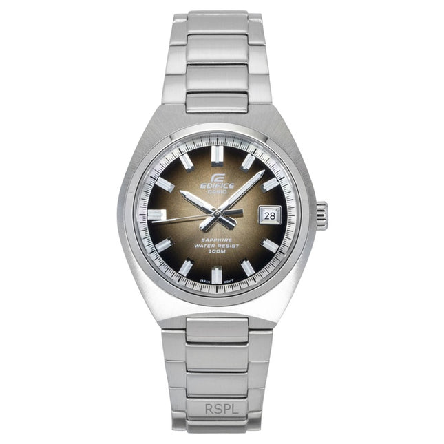 Casio Edifice Analog Stainless Steel Brown Dial Quartz EFB-109D-5AV 100M Men's Watch