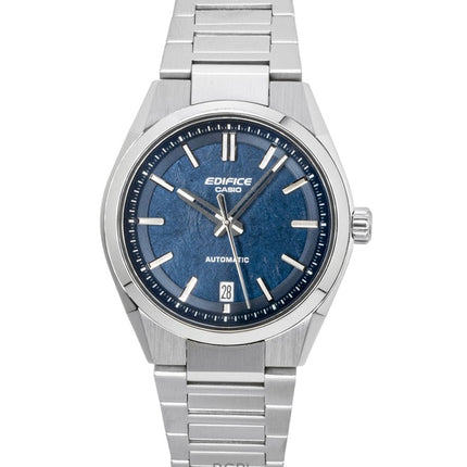 Casio Edifice Analog Stainless Steel Forged Carbon Blue Dial Automatic EFK-100D-2A 100M Men's Watch