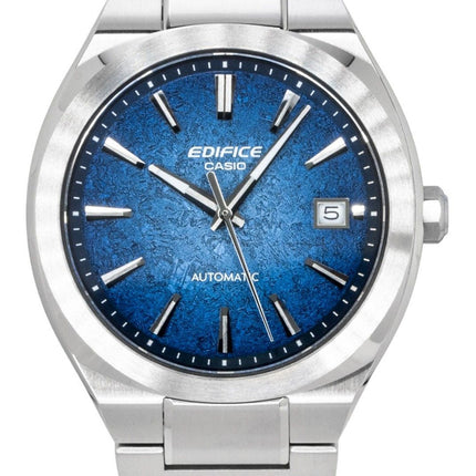 Casio Edifice Analog Stainless Steel Electroformed Textured Blue Dial Automatic EFK-200D-2A 100M Men's Watch