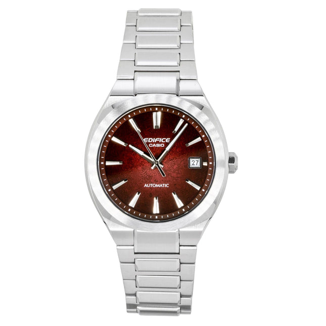 Casio Edifice Analog Stainless Steel Red Dial Automatic EFK-200D-4A 100M Men's Watch