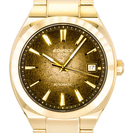 Casio Edifice Analog Gold Tone Stainless Steel Dark Brown Dial Automatic EFK-200DG-5A 100M Men's Watch