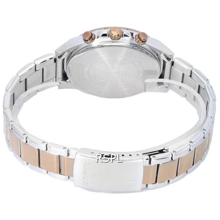 Casio Edifice Black Dial Two Tone Quartz EFR-S572GS-1A EFRS572GS-1 100M Men's Watch