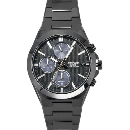 Casio Edifice Analog Chronograph Stainless Steel Black Dial Solar EFS-S650DC-1A 100M Men's Watch