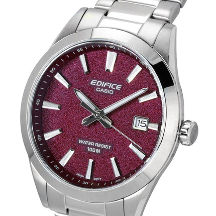 Casio Edifice Analog Stainless Steel Red Dial Quartz EFV-160D-4AV 100M Men's Watch