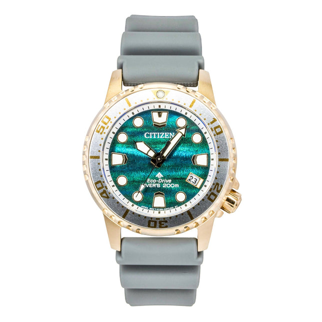 Citizen Promaster Limited Edition Polyurethane Strap Blue Dial Eco-Drive Diver's EO2023-00W 200M Women's Watch
