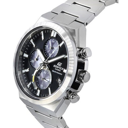 Casio Edifice Analog Chronograph Stainless Steel Black Dial Solar EQS-950D-1A 100M Men's Watch