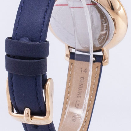 Fossil Jacqueline Silver Dial Navy Blue Leather ES3843 Womens Watch
