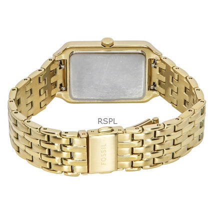 Fossil Raquel Gold Tone Stainless Steel White Mother Of Pearl Dial Quartz ES5304 Women's Watch