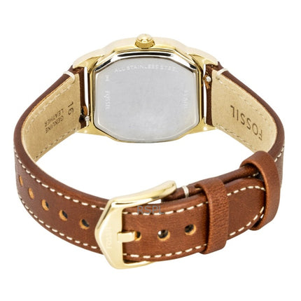 Fossil Harlow Leather Strap Beige Dial Quartz ES5364 Women's Watch