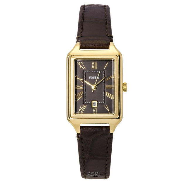 Fossil Raquel Leather Strap Brown Dial Quartz ES5367 Women's Watch