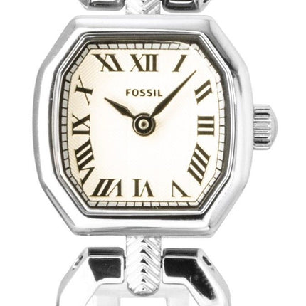 Fossil Harlow Stainless Steel Satin Cream Dial Quartz ES5485 Women's Watch