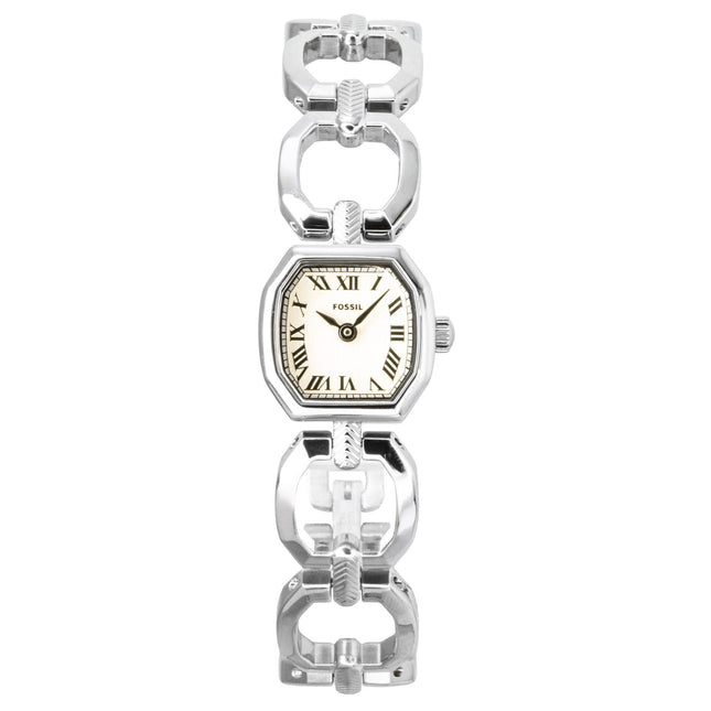 Fossil Harlow Stainless Steel Satin Cream Dial Quartz ES5485 Women's Watch