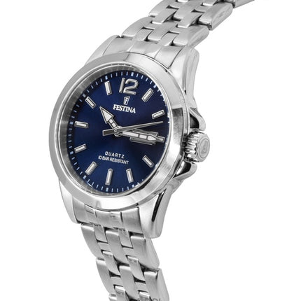 Festina Classic Stainless Steel Blue Dial Quartz F20455-3 100M Women's Watch