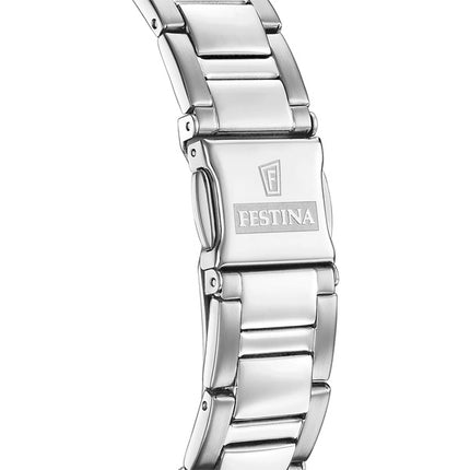 Festina Rainbow Chronograph Crystal Accents Mother Of Pearl Dial Quartz F20606-1 100M Women's Watch