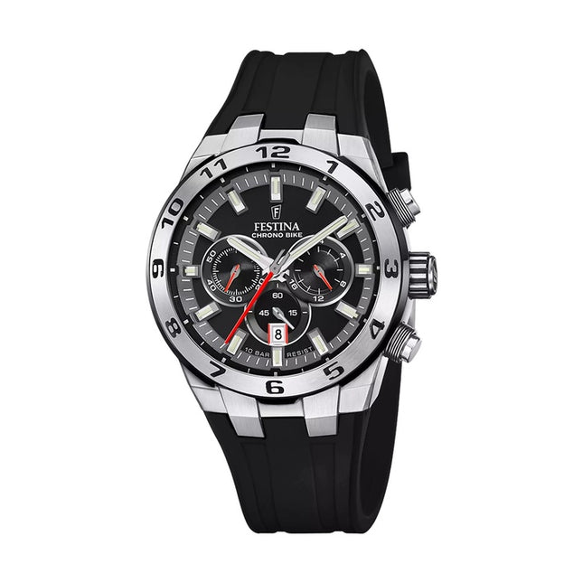 Festina Chrono Bike Rubber Strap Black Dial Quartz F20671-6 100M Men's Watch
