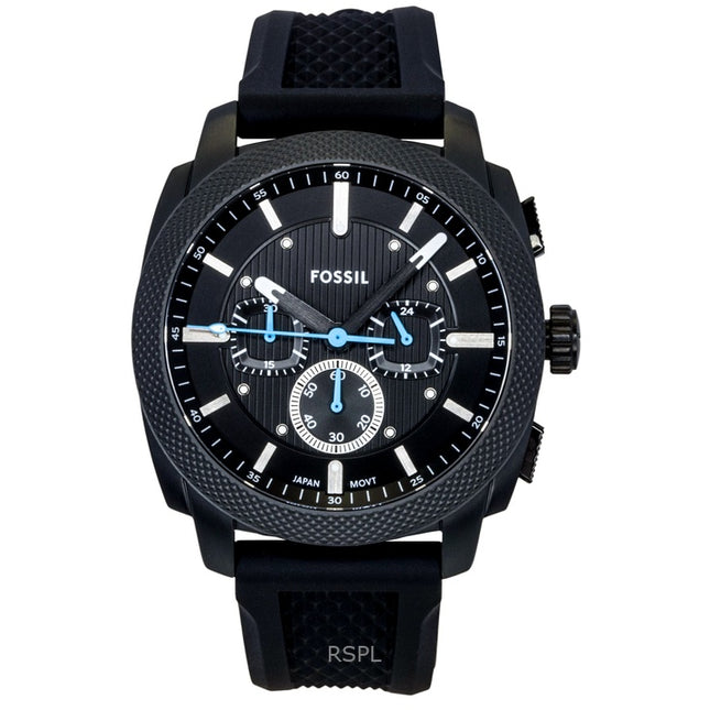 Fossil Machine Chronograph Silicone Strap Black Dial Quartz FS6099 Men's Watch