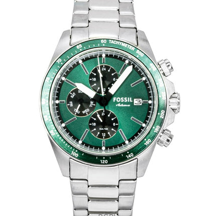 Fossil Autocross Multifunction Stainless Steel Green Dial Quartz FS6127 Men's Watch
