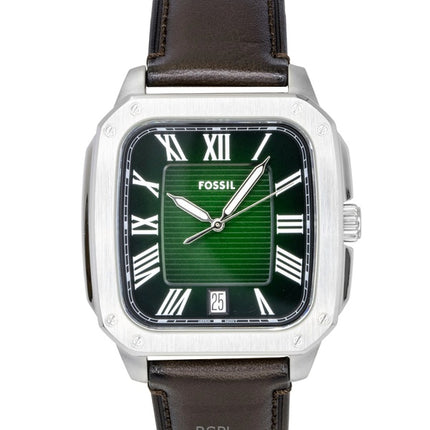 Fossil Crosby Leather Strap Green Dial Quartz FS6150 Men's Watch