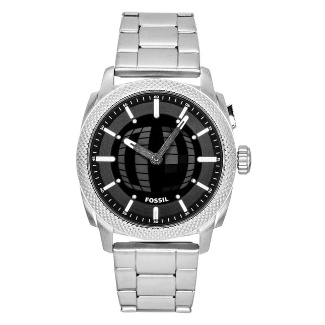 Fossil Machine Big Tic Analog Digital Stainless Steel Black Dial Quartz FS6155 Unisex Watch
