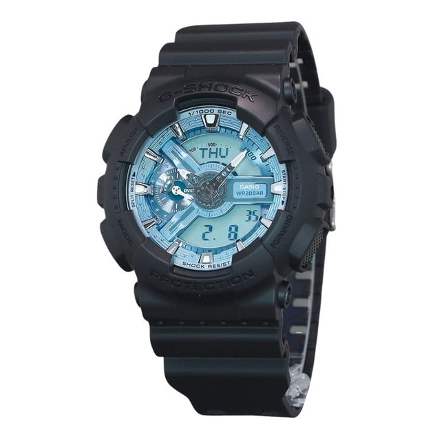 Casio G-Shock Analog Digital Resin Strap Ocean Blue Dial Quartz GA-110CD-1A2 200M Men's Watch